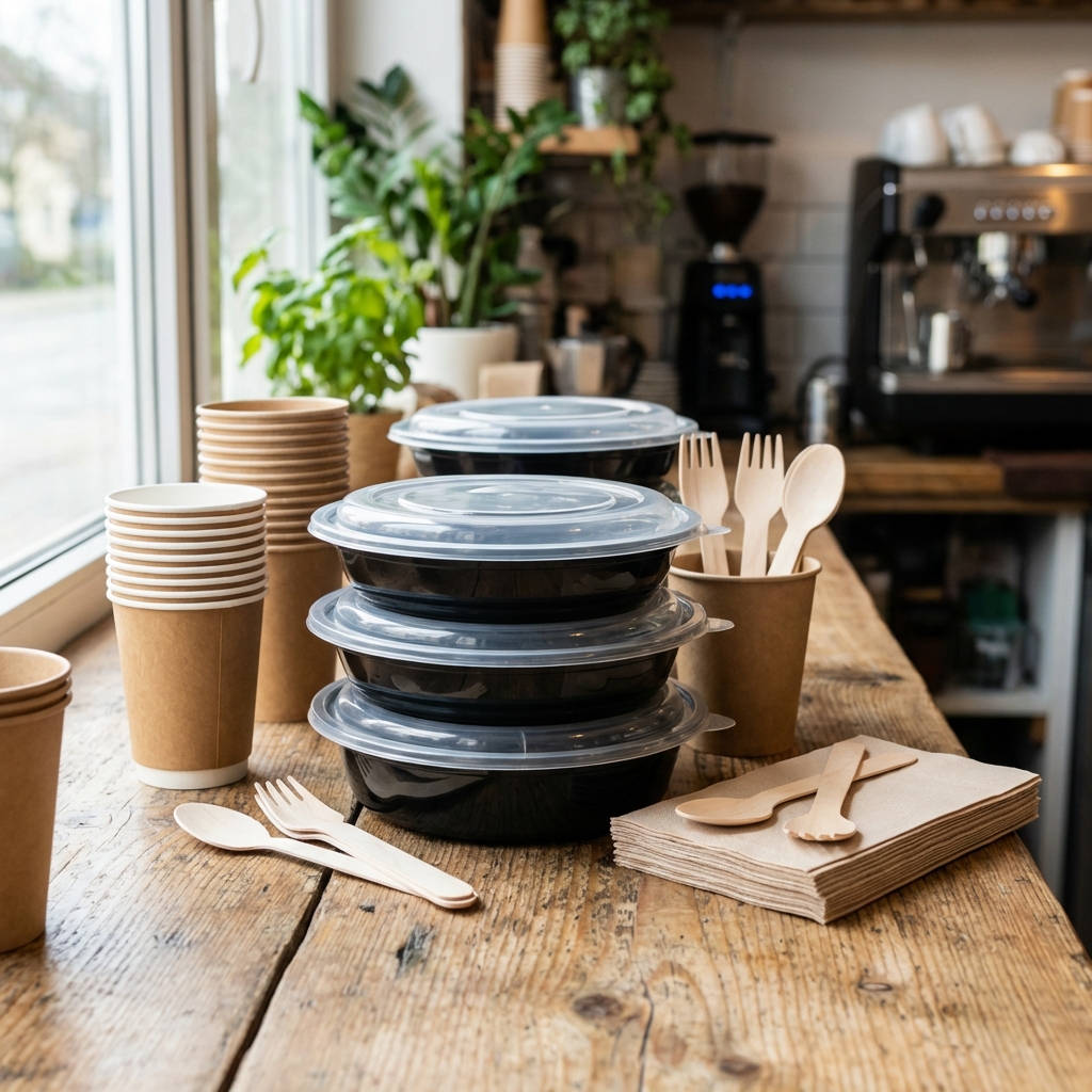 Eco-friendly paper cups and food containers sustainable packaging Nandha Paper Products